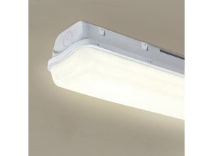 0754080644424 - Feuchtraumleuchte Led Feuchtraumleuchte IP65 Feuchtraumwannenleuchte Deckenleuchte für Keller Bäder Garagen 2×24W Neutralweiß 4000K YARDIN