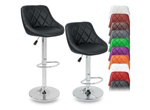 0754235603986 - 2er Set Barhocker Barstuhl Tresenhocker Küchenhocker Hocker Loungesessel 2x schwarz - Tresko