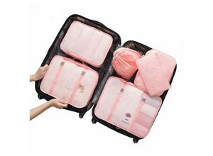 0754495597315 - Northix - Set Organisationstaschen 6-teilig - Pink