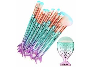 0754495611257 - Make-up Pinsel Set 11 Pinsel - Mermaid