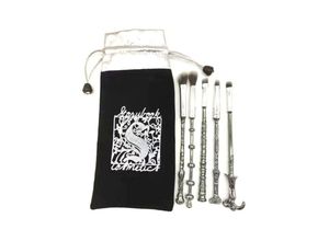 0754495611264 - Northix - Harry Potter Make-up Pinsel Set 5 Pinsel - Silber