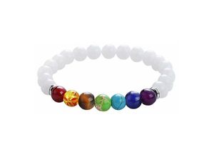 0754495632382 - Northix - Chakra-Armband mit weißen Perlen