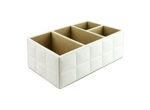 0754495640868 - Organizer-Box aus PU-Leder Weiß