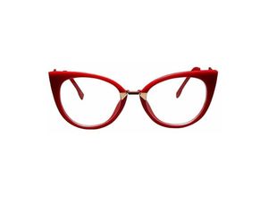 0754495654353 - Northix - Anti Blue Light-Brille Cat Eye - Rot