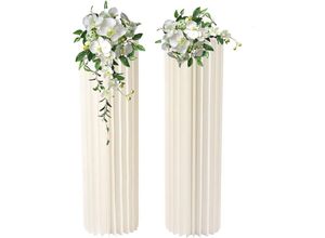 0756804800376 - Hochzeit Tafelaufsätze Karton Vasen - 2 Pcs 394in hohe Blume Vase Blumen Stehen für Party Tische Dekorationen - Elegante Bulk-Hochzeiten Dekoration