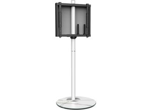 0756839839129 - Fitueyes - tv Ständer Weiss tv Bodenständer Höhenverstellbar Drehbar tv Standfuß Fernsehständer mit Luxuriösen Design für 32 bis 60 Zoll bis zu 40kg