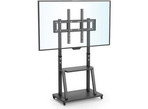 0757350948239 - Unho - Groß tv Ständer mit Rollen 32 75 85 100 Zoll tv Standfuß Wagen Höhenverstellbar universal Fernsehständer Max 80kg vesa 800x600mm