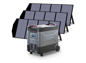 0758287345061 - Allpowers - Home Battery Power Station LiFePO4 3600Wh Voice Control With 3Pcs 140W Solar Panel For Home Backup Outdoor R4000