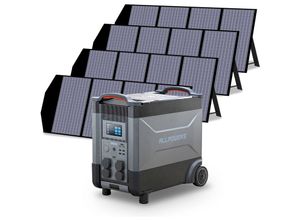 0758287345078 - Home Battery Power Station LiFePO4 3600Wh Voice Control With 4Pcs 140W Solar Panel For Home Backup Outdoor ALLPOWERS R4000