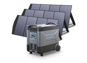 0758287345108 - Allpowers - Home Battery Power Station LiFePO4 3600Wh Voice Control With 3Pcs 200W Solar Panel For Home Backup Outdoor R4000