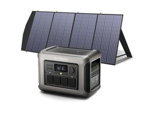 0758287346280 - Allpowers - R1500 Tragbare Powerstation mit 200W Solarpanel 1152Wh LiFePO4 Batterie mit 1800W ac Ausgang Solargenerator 43dB Leise Betrieb Mobile