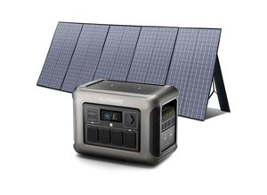 0758287346303 - Allpowers - R1500 Tragbare Powerstation mit 400W Solarpanel 1152Wh LiFePO4 Batterie mit 1800W ac Ausgang Solargenerator 43dB Leise Betrieb Mobile