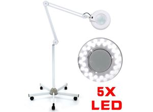 0758439618302 - 5X Dioptrien LED Lupenleuchte Lupenlampe Kaltlicht Kosmetik Lupe mit Stativ