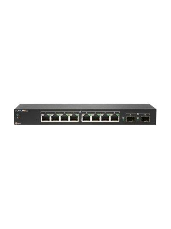 0758479224624 - SonicWall Switch SWS12-8 - Switch - managed - 8 x 10 100 1000 + 2 x Gigabit SFP - Desktop