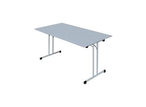 0759119994303 - Lüllmann ® - Klapptisch Besprechungstisch Kantinentisch Verkaufstisch Schreibtisch 120 x 80 cm ral 7035 Lichtgrau 350490 - grau