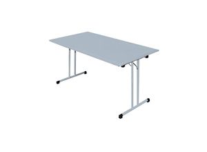 0759119994426 - Lüllmann ® - Klapptisch Besprechungstisch Kantinentisch Verkaufstisch Schreibtisch 180 x 80 cm ral 7035 Lichtgrau - grau