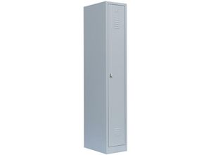 0759119998264 - Lüllmann - Spind Spint Stahl-Kleiderschränke Gaderobenschrank 310 mm Abteilbreite kompl montiert und verschweißt 510110 - grau