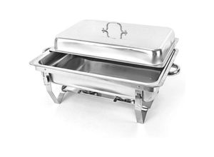 0759224102280 - Edelstahl Buffetwärmer Chafing Dish Speisenwärmer Edelstahl Warmhaltebehälter Buffet Set Wärmer Essen Frisch und Lecker Halten