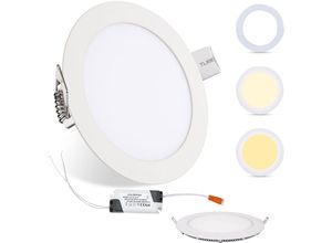 0759426230019 - Led Panel 10er Set Einbaustrahler 18W led Panellampe Rund Deckenstrahler Farbwechsel 3 in1 led Einbaustrahler IP45 Für Schlafzimmer Wohnzimmer