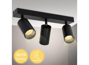 0759426627635 - Hengda - Deckenleuchte led Deckenstrahler Deckenspot Modern GU10 3-flammig Strahler