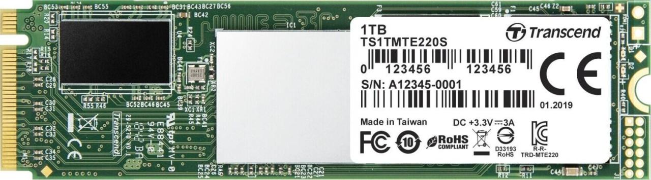 0760557843139 - 220S 1 TB Interne M2 PCIe NVMe SSD 2280 M2 NVMe PCIe 30 x4 Retail TS1TMTE220S