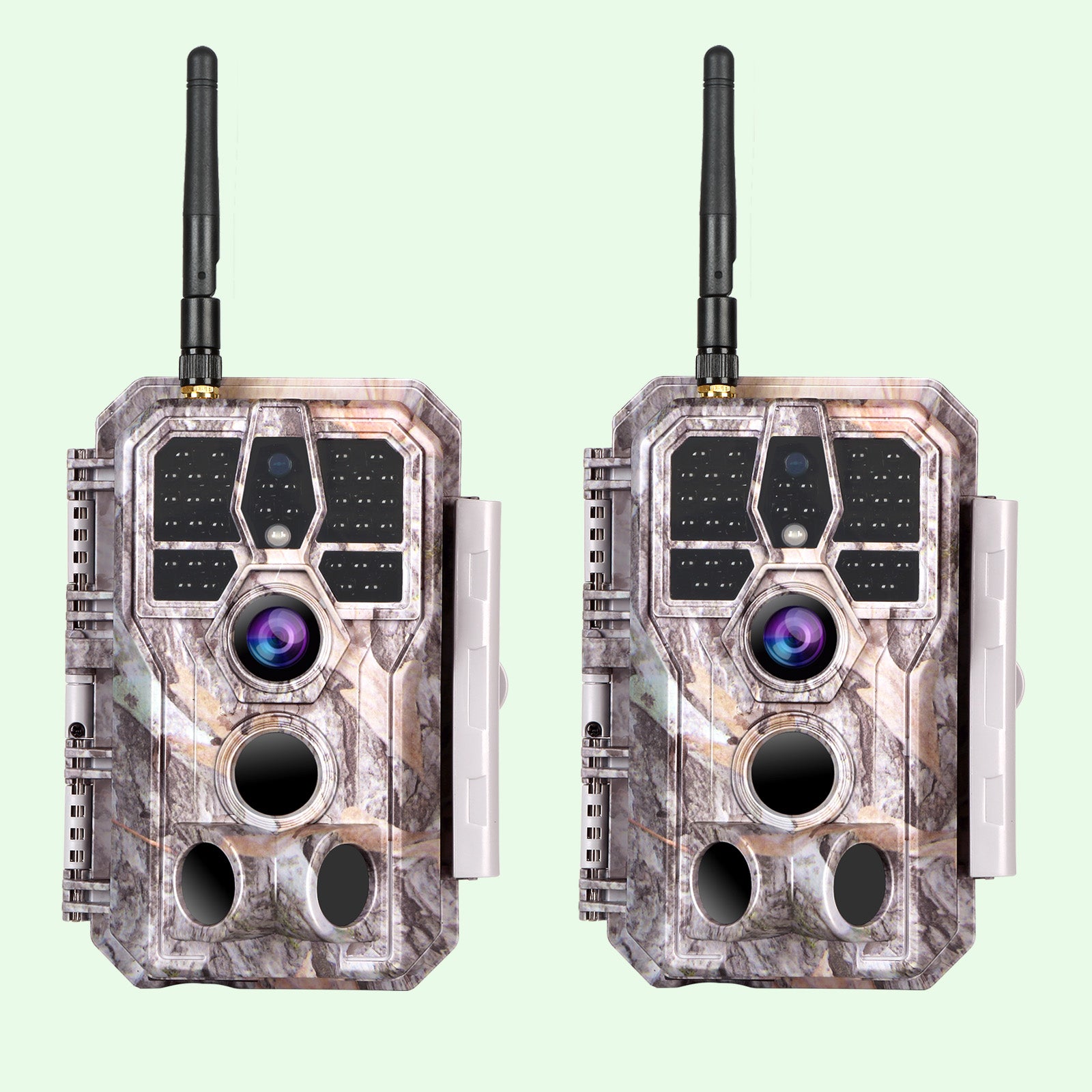 0760701993703 - 2-tlg Wildkamera Wlan Fotofalle Jagdkamera Wildtierkamera 32MP 1296P 01s Schnelle Trigger Geschwindigkeit Nachtsicht Bewegungsmelder 120°PIR IP66 Wasserdichter | A280W Grau