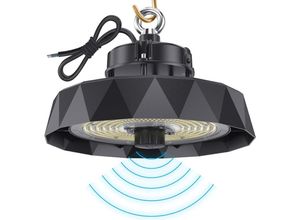 0761426186425 - LED Hallenstrahler mit Bewegungsmelder 200W 6000K 32000LM Hallenbeleuchtung Industrielampe UFO Highbay Energiesparend IP65 Gewerbliche Lager