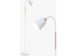 0761426186494 - - Stehlampe Weiß Wohnzimmer vili 360° Schwenkbare Stehleuchte E27 Fassung max 60W moderne Metall Sofa lampe mit Höhe 159cm Standleuchte für