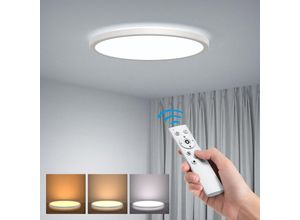 0761426186500 - Led Deckenleuchte Dimmbar Deckenlampe Panel mit Fernbedienung Deckenlampen Rund 30cm 24W 4 Farbtemperatur Memory Funktion Lampe für Schlafzimmer