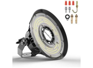 0761426186586 - - led Hallenstrahler 150W Kaltweiß 5000K 22500lm 120°Abstrahlwinkel ufo Highbay Industrielampe IP65 Hallenbeleuchtung für Gewerbliche