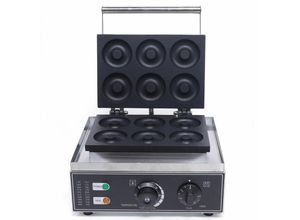 0762102717780 - Senderpick - 220V 1550W Kommerzielle Donut-Herstellungsmaschine mit 6 Löcher Doppelseitige elektrische Donut-Maschine Donut-Maker