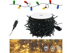 0762418239549 - Outdoor-Lichterketten 80m led Lichterkette Lichterwand Warmweiß Lichtervorhang 8 Leuchtmodi IP44 Wasserfest Innen Außen Weihnachten Halloween