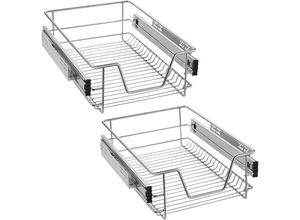 0762418539229 - Naizy - Küchenschublade Teleskopschublade 2X 40cm Vollauszug Regal Korbauszug Schlafzimmerschublade Schrankauszug Schublade Küchenregal - 40cm