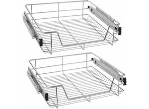 0762418539243 - Naizy - Küchenschublade Teleskopschublade 2X 60cm Vollauszug Regal Korbauszug Schlafzimmerschublade Schrankauszug Schublade Küchenregal - 60cm