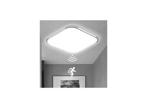 0762418540621 - Led Deckenleuchte mit Bewegungsmelder 24W led Sensor Deckenlampe Flurleuchte Moderne Rund Deckenlampe mitfür Wohnzimmer Schlafzimmer 30x30cm Kaltweiß