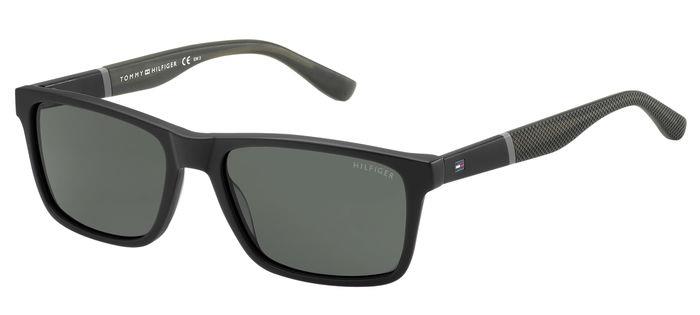 0762753885791 - Herren TH 1405 S KUN P9 Gläser SONNENBRILLEN Acetat Schwarz-undurchsichtig Grau Quadratisch