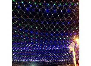 0763341445472 - Uisebrt - led Lichternetz Lichterkette 3 x 2m Bunt Innen und Außen Dekoration für Weihnachten Hochzeit Party mit 8 Leuchtmodi (3 x 2m Bunt)