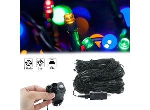 0763341659633 - Led Lichternetz 3x2m 250LED Vorhang Lichter Netz Beleuchtung Deko Weihnachten Net lights Außen und Innen Garten Hochzeit Party oder Stimmung