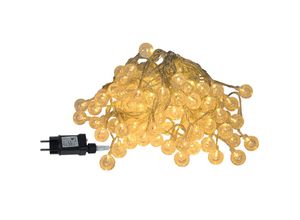 0763341659824 - Kugel led Lichterkette 30m 240LEDs Warmweiß Kristall Kugeln Lichterkette 8 Modi IP44 Innen + Außen Deko Lichterkette (30m Transparente Schnur)