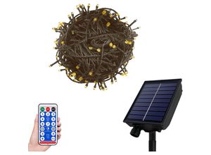 0763341659893 - Solar Lichterkette Außen und Innen led Solarlichterkette IP44 Wasserdicht mit 8 Modi & Fernbedienung für Terrasse Hochzeit Dekoraktion(100m