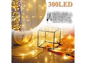 0763341670768 - 3x3m led Lichtervorhang 8 Modi mit Speicherfunktion Beleuchtung Deko Lichterkette für Hochzeit Party Weihnachten Halloween Innen Dekoration(300 LEDs