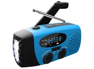 0763755536704 - Notfallradio Solar-Handkurbel-Wetterradio 1200 mAh am fm noaa Notfall-Wetterradio tragbare Powerbank mit Solaraufladung Handkurbel und