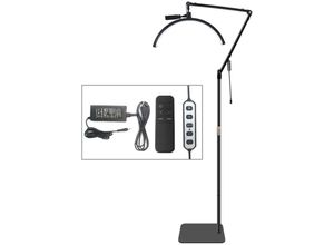 0763755548103 - HD-M40X 36W Halbmond-LED-Stehleuchte Schwarz