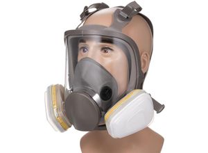 0763755550793 - 6800 Respirateur intégral réutilisable 18 en 1 avec couvercle à gaz large champ de vision pour machine à peindre polissage soudage et autres