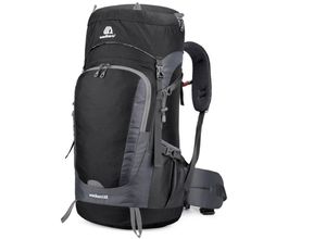 0763755577363 - 65L Wasserabweisender Wanderrucksack mit Regenschutz Outdoor Sport Reise Tagesrucksack für Camping Klettern Bergsteigen