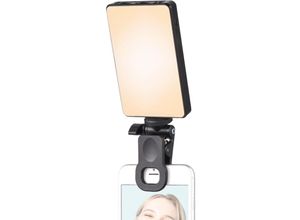 0763755583456 - Taschen-Clip-on-LED-Videoleuchte für Computer Tablet Handy Videokonferenz dimmbar 2500K-9000K für Online-Meeting Live-Streaming Selfie