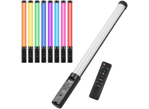 0763755583500 - - Handheld-RGB-Lichtröhre 3200K-5500K LED-Videolichtstab dimmbar 9 bunte Lichteffekte eingebauter Akku mit Fernbedienung