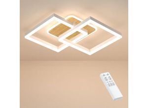 0764179998468 - Led Deckenlamape Wohnzimmer Modern Geometrisch 40W Wohnzimmerlampe mit Fernbedienung Stufenlos Dimmbar 3000-6500K Deckenleuchte aus Metall für