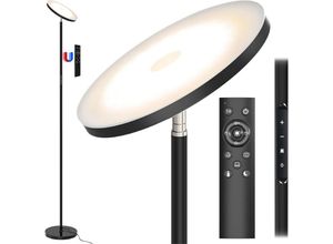 0764179998772 - Modlicht 30W Lampadaire LED Dimmable Noir 3330lm Lampadaires sur pied Salon avec Télécommande & Contrôle tactile 3000-6000K Moderne Lampadaire avec