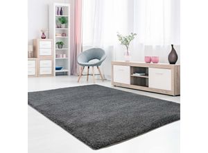 0764831568558 - Teppich CARPET CITY Softshine 2236 Teppiche Gr B L 280 cm x 380 cm 14 mm 1 St grau (dunkelgrau) Esszimmerteppiche